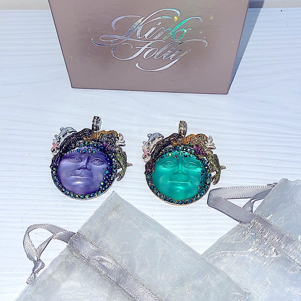 Kirks Folly Charm Full Moon Mermaid Pendant Magnetic Enhancer Goddess Seaview